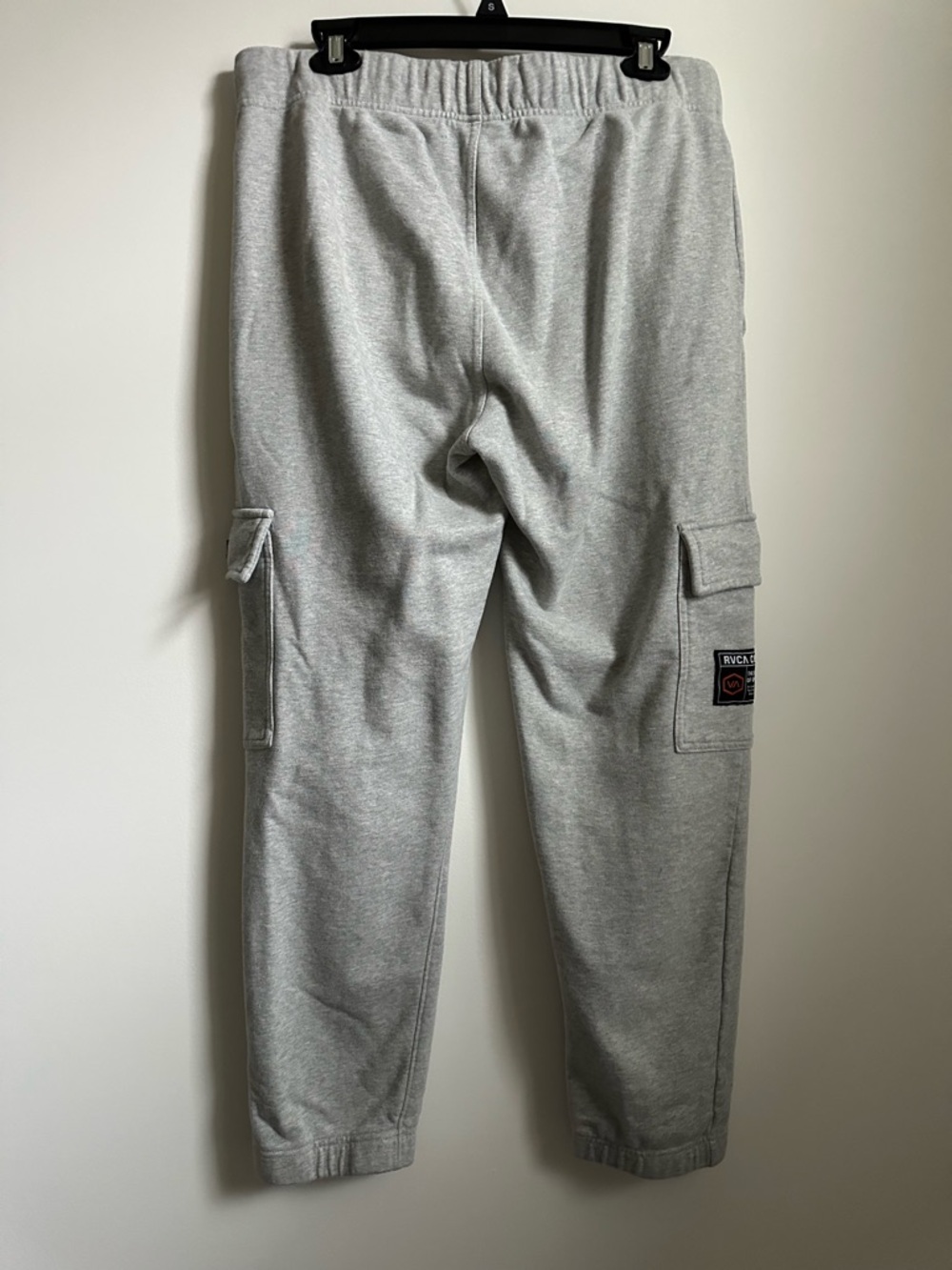 RVCA Men's Light Gray Cargo Joggers 100% cotton - Picture 2 of 7